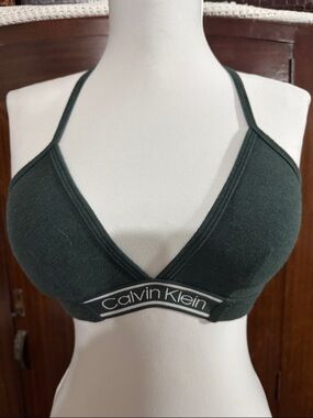 Calvin Klein Forest Green Triangle Bralette